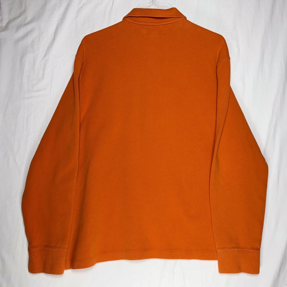 Polo Ralph Lauren Men's 1/4 Zip Sweater XL‎ Orange Pullover Logo - Picture 3 of 8
